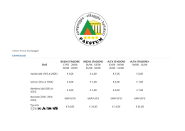Listino Prezzi Campeggio CAMPEGGIO 2015 BASSA STAGIONE 17