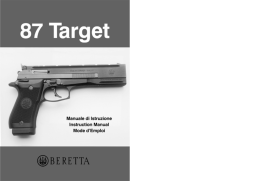 Manuale Beretta 87 Target