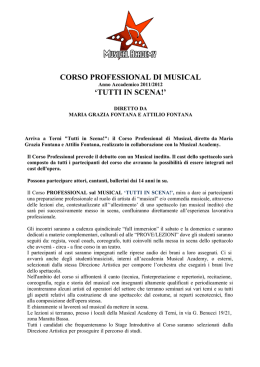 corso professional di musical `tutti in scena!`