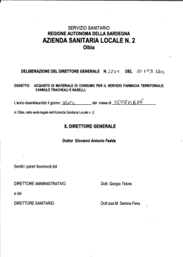 Delibera n. 2201 del 20 settembre 2011