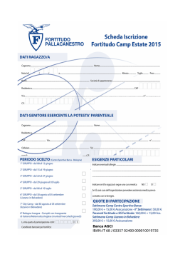 PALLACANESTRO Fortitudo Camp Estate 2015