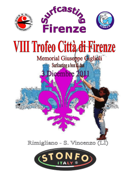 VIII Trofeo Citt&agrave; di Firenze Premiazione