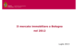 Il mercato immobiliare a Bologna nel 2012