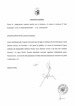Verbale di gara Lavori di adeguamento impianti sportivi per la