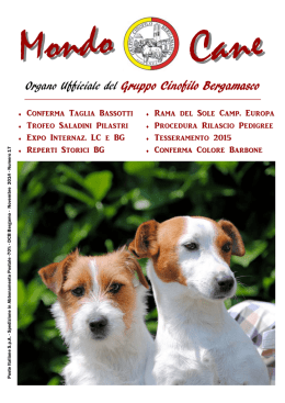 Organo Ufficiale del Gruppo Cinofilo Bergamasco