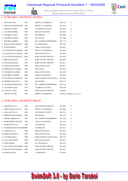 campionati regionali esordienti - 1° giornata