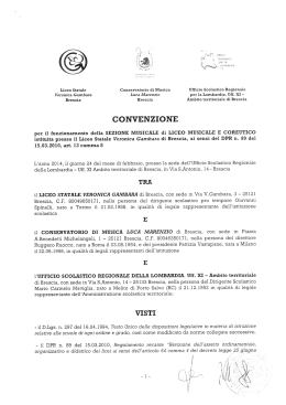 Convenzione con il Liceo Musicale e Coreutico presso l`istituto