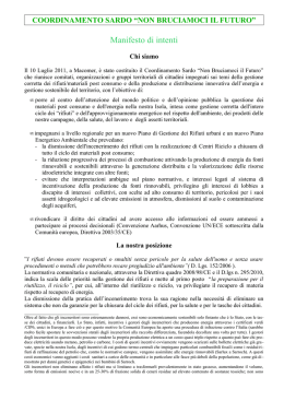 coordinamento sardo &ldquo;non bruciamoci il futuro&rdquo;
