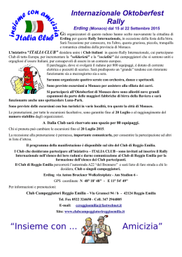 &ldquo;Insieme con Amicizia&rdquo; - Club Campeggiatori Reggio Emilia