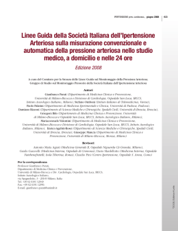 Linee Guida della Societ&agrave; Italiana dell`Ipertensione Arteriosa