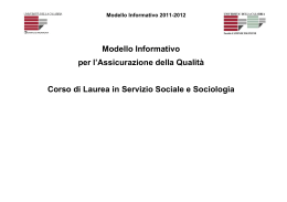 Modello Informativo - Universitá della Calabria