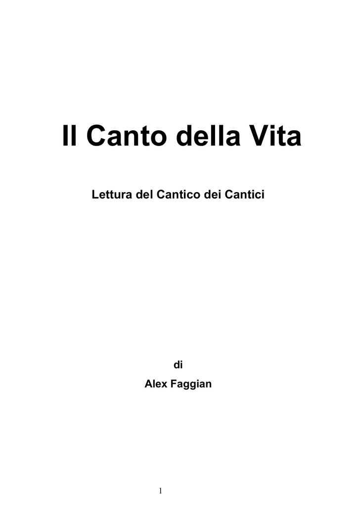 Commento Al Cantico Dei Cantici