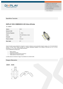 Specifiche Tecniche DIXPLAY SV8.5 9SMD2835 8