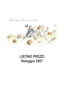 Listino prezzi noleggio 2007 Tavoli