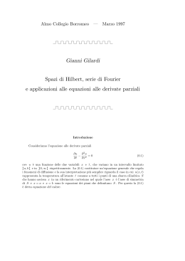 Gianni Gilardi Spazi di Hilbert, serie di Fourier e applicazioni alle
