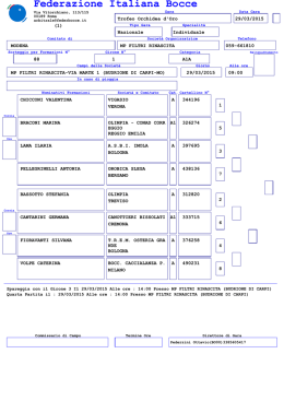 Sorteggio - Federazione Italiana Bocce