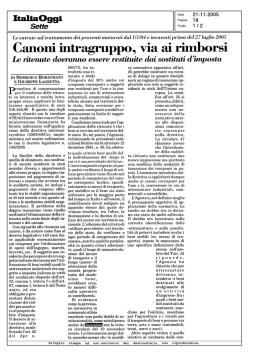 Italia Oggi, 21 novembre 2005