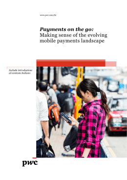 Payments on the go - Making sense of the evolving mobile