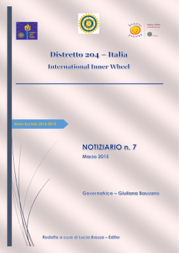 NOTIZIARIO n. 7 - Inner Wheel Italia