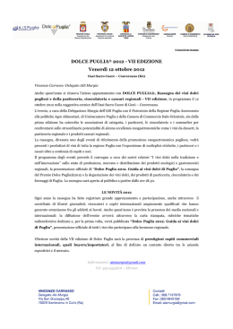 Il comunicato stampa con l`elenco completo delle aziende presenti