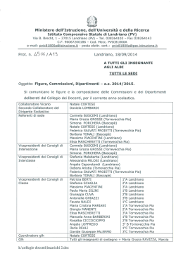 Figure, Commissioni, Dipartimenti - a.s. 2014.15