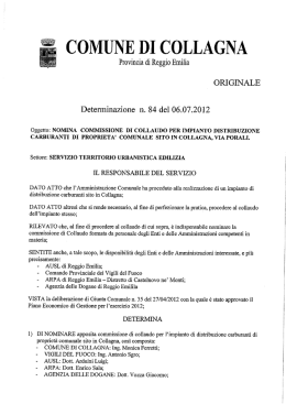 Nomina Commissione Collaudo Distributore