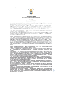 Verbale Commissione Impiego del 27-12-2011