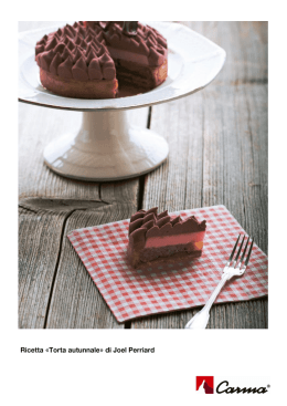 Torta autunnale creata dall`ambasciatore Joel Perriard