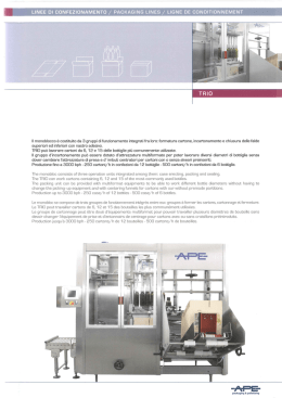 LINEE Dl CONFEZIONAMENTO / PACKAGING UNES