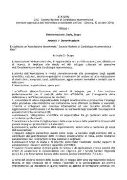 STATUTO GISE - Societ&agrave; Italiana di Cardiologia Interventistica