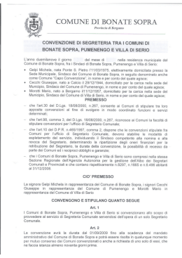 ` COMUNE DI BONATE SOPRA - Comune di Villa di Serio