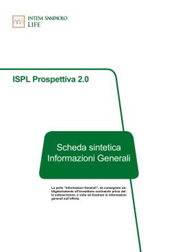 Scheda sintetica Informazioni Generali