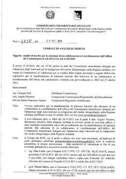 Verbale di analisi di merito