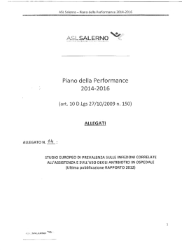 Studio di prevalenza sulle infezioni correlate all