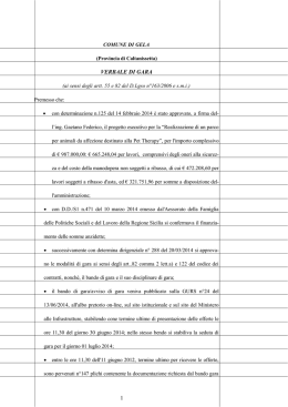 Verbale di aggiudicazione