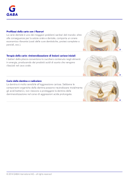 Profilassi della carie con i fluoruri La carie dentale è uno dei