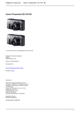 Compatte digitali : Canon Powershot SX 270 HS