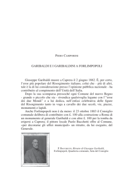 Piero Camporesi GARIBALDI E I GARIBALDINI A FORLIMPOPOLI
