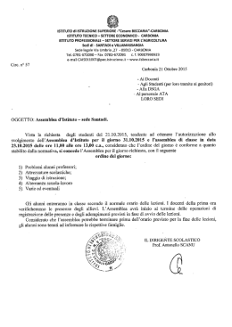 n&deg; 57 - 21 Ott 2015 : Assemblea di Istituto Santadi