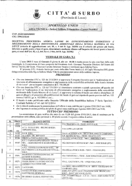 Verbale di gara n&deg;1