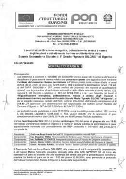 Verbali aggiudicazione definitiva Scuola Silone