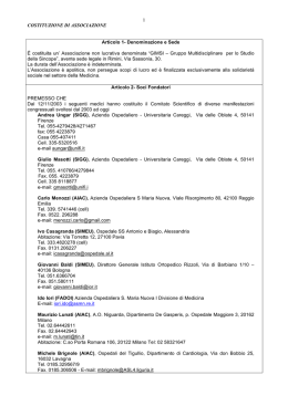 Scarica lo Statuto del GIMSI (aggiornato) in versione integrale