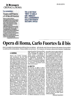 Opera di Roma, Carlo Fuortes fa il bis