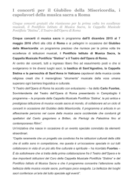 Leggi tutto... - Cappella Musicale Pontificia