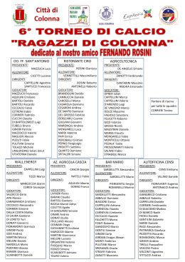Squadre - Comune di Colonna