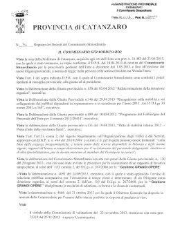 Incarico ing. Floriano Siniscalco