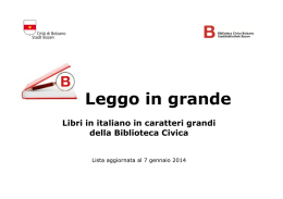 Libri in caratteri grandi al 7.01.2014