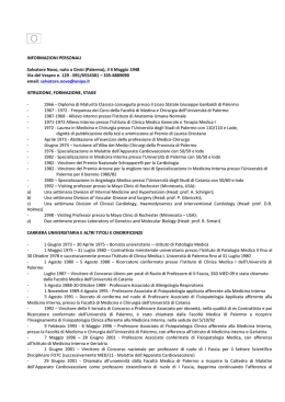 INFORMAZIONI PERSONALI Salvatore Novo, nato a