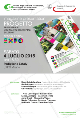 Magazine presentation special edition Expo- Invito
