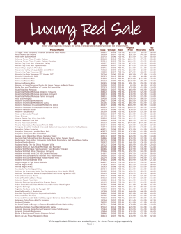 Luxury Red Wine Sale - Fine Wine & Good Spirits